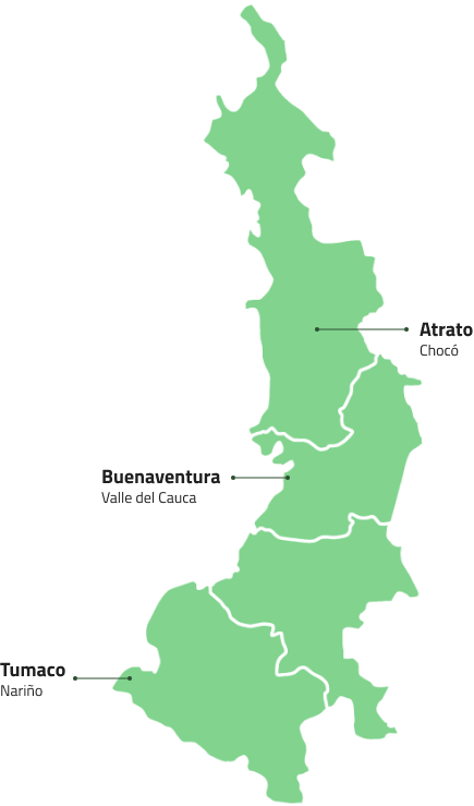 Ubicaciones de las organizaciones territoriales