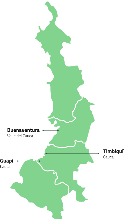 Ubicaciones de las organizaciones territoriales