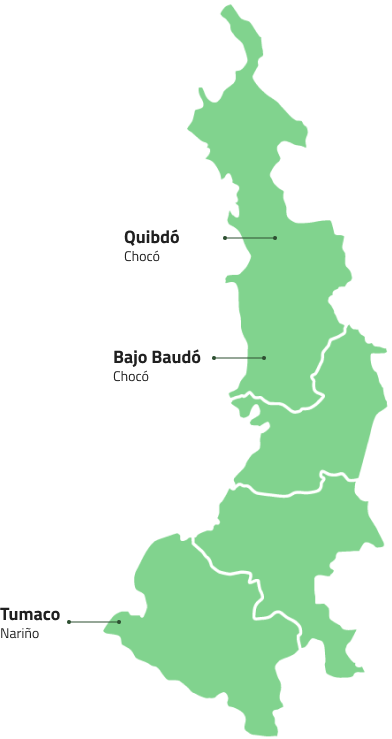 Ubicaciones de las organizaciones territoriales