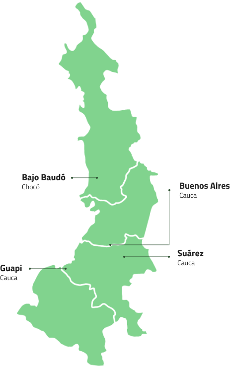 Ubicaciones de las organizaciones territoriales